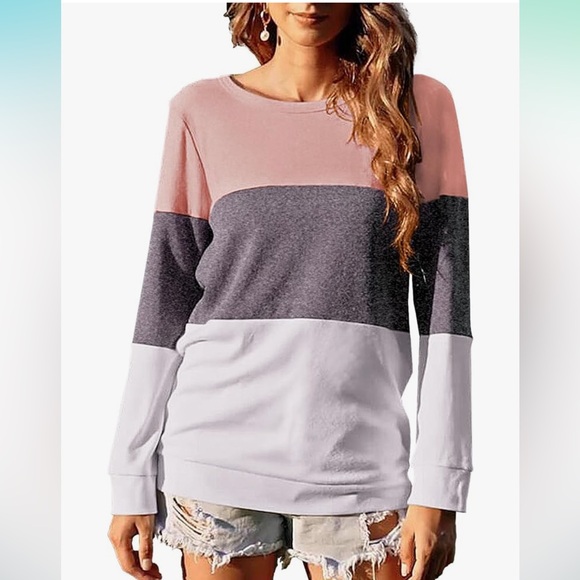 Halife long sleeve color block, Medium - Picture 2 of 3